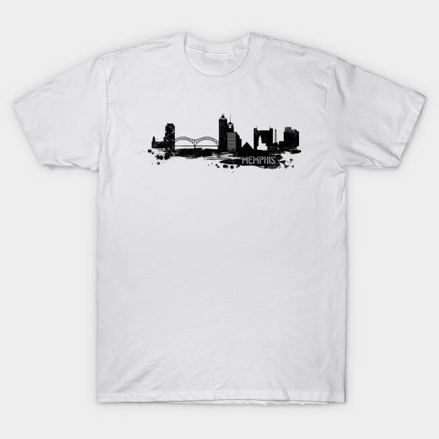 Memphis Grunge Skyline T-Shirt by DimDom